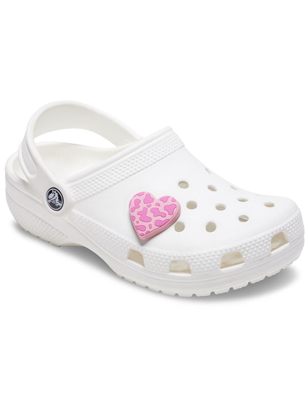 Crocs Pink Tonal Print Heart Unisex Pembe Jibbitz