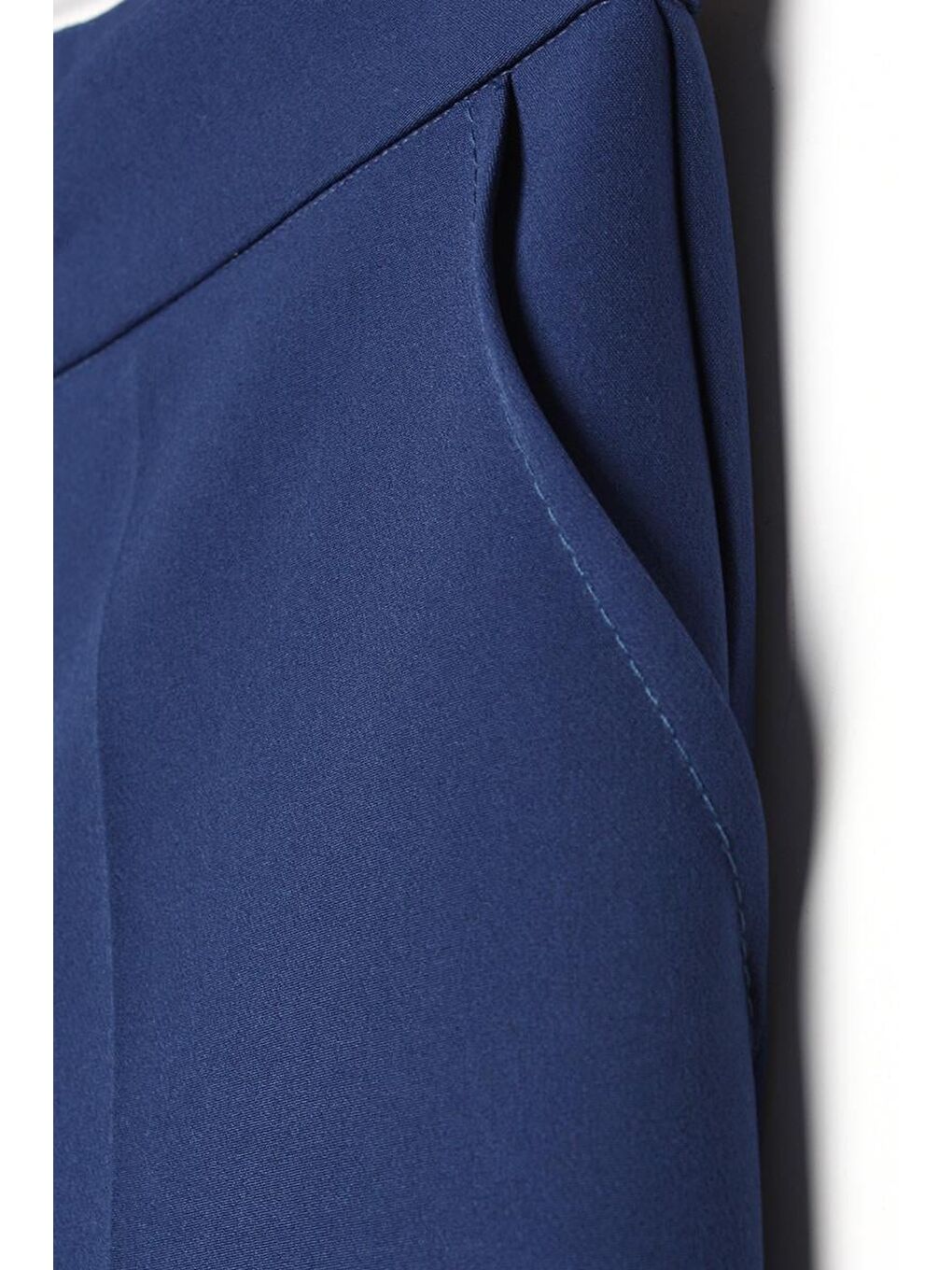 İndigo-Dar Paça Kumaş Pantolon-4