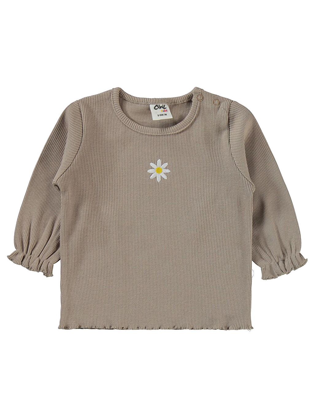 Baby Papatya Nakışlı 6-18 Ay Takım - Bej 9-12 Ay-1