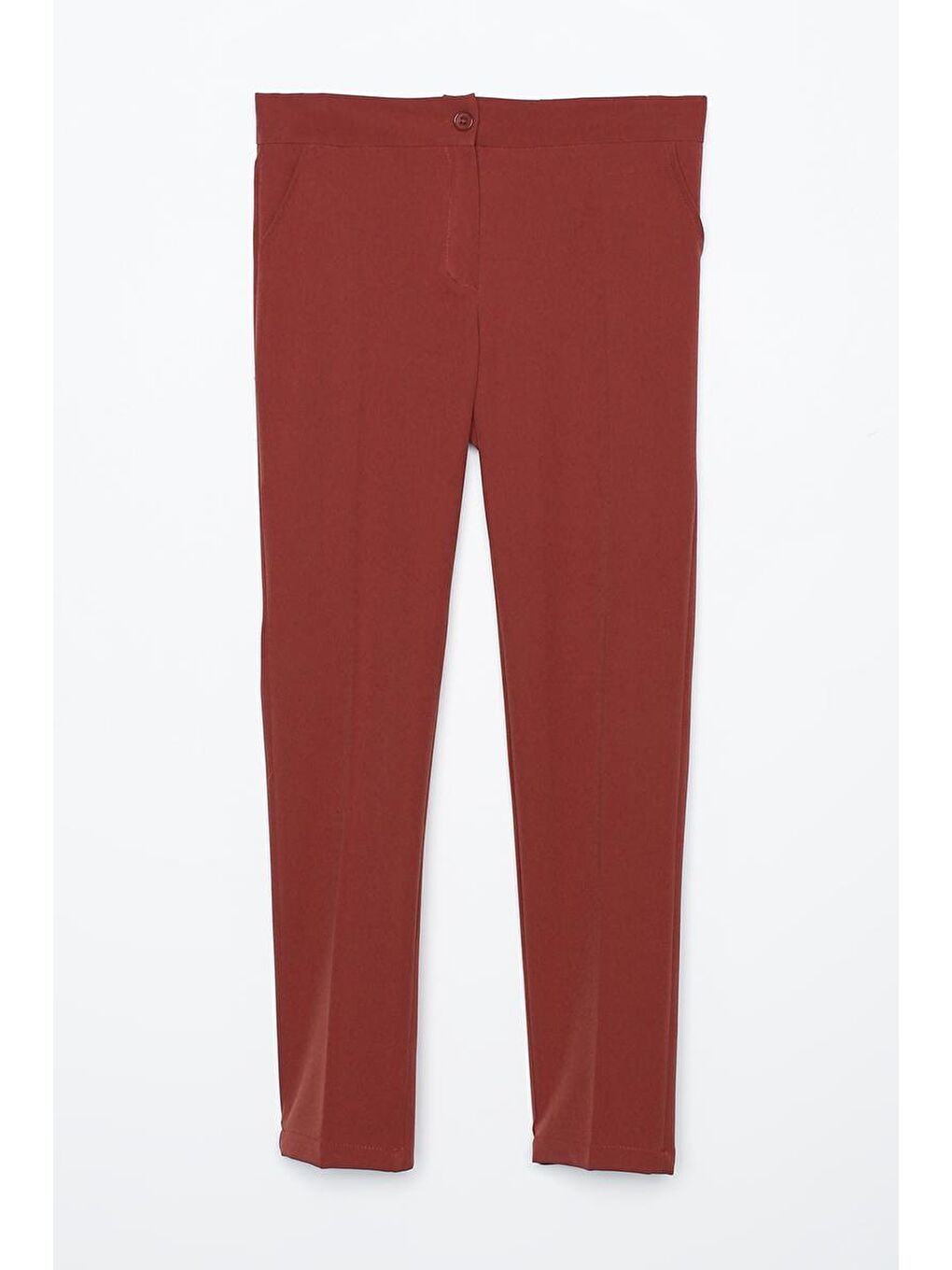 Kahverengi Kiremit Elastanlı Cigarette Pantolon-5