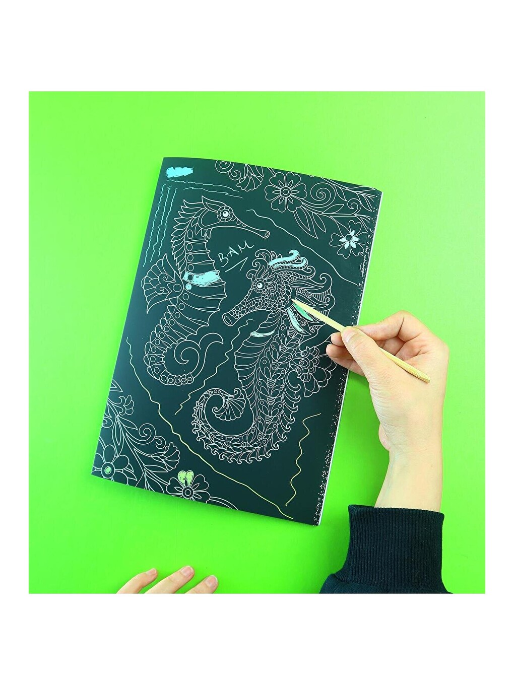 Scratch Art Creations Amazing Animals – Kazımalı Boyama Ve Karalama Defteri + Ahşap Kalem-2