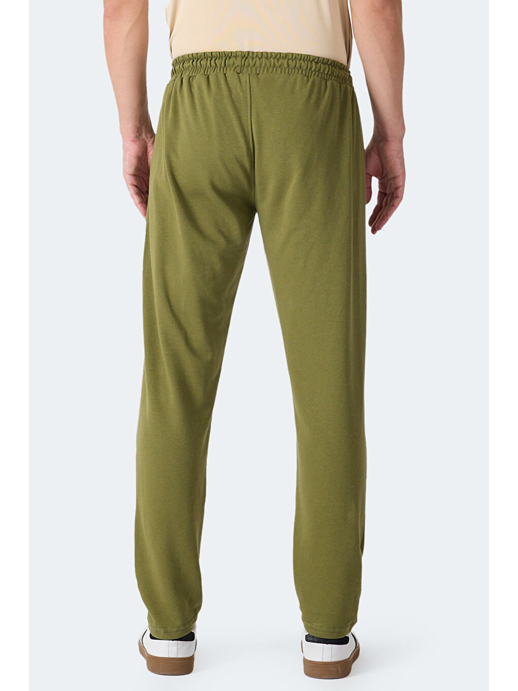 KIRABO IN Erkek Fermuar Cepli Dar Paça Haki Eşofman Altı-5