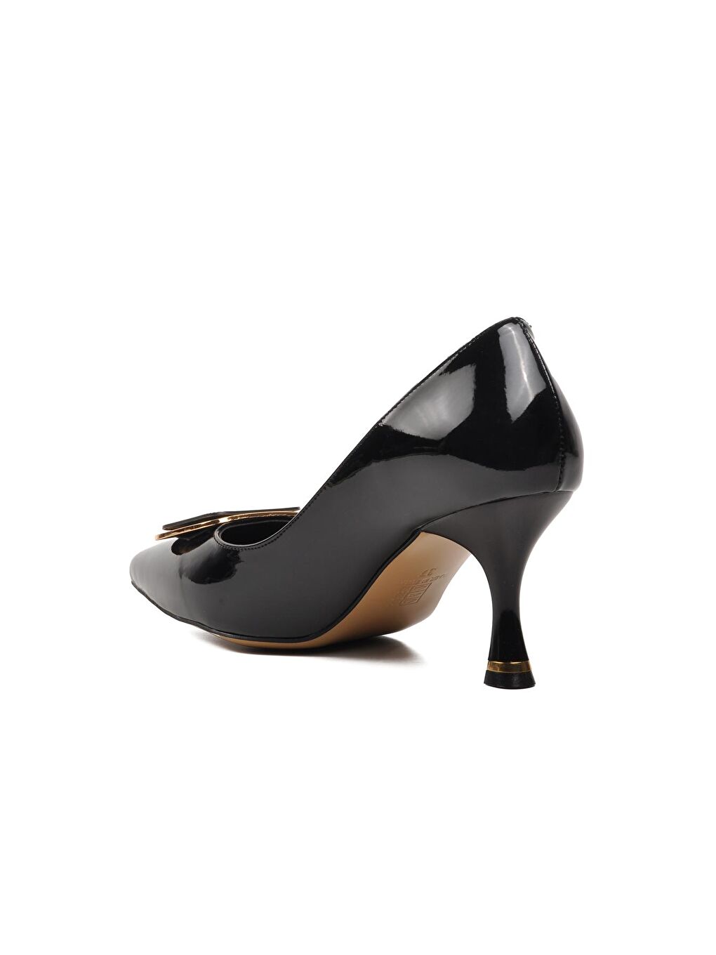 312042 Siyah Rugan Kadın Topuklu Ayakkabı-3