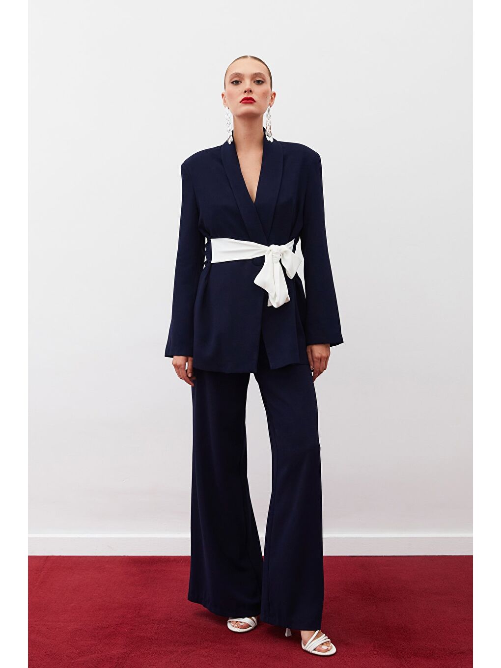 Salaş Krep Pantolon - Lacivert