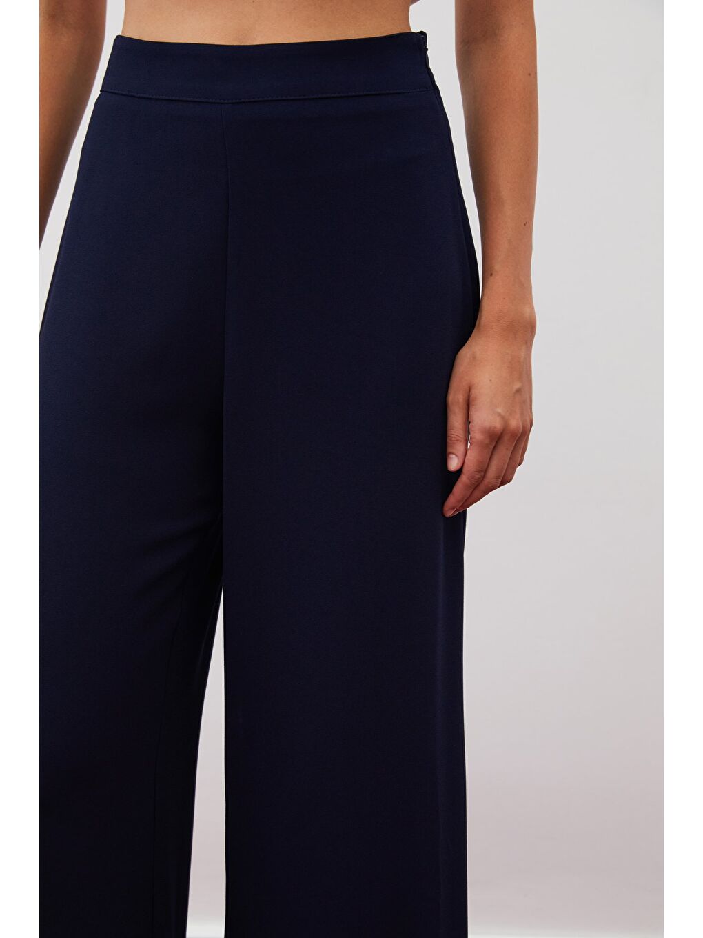 Salaş Krep Pantolon - Lacivert-6