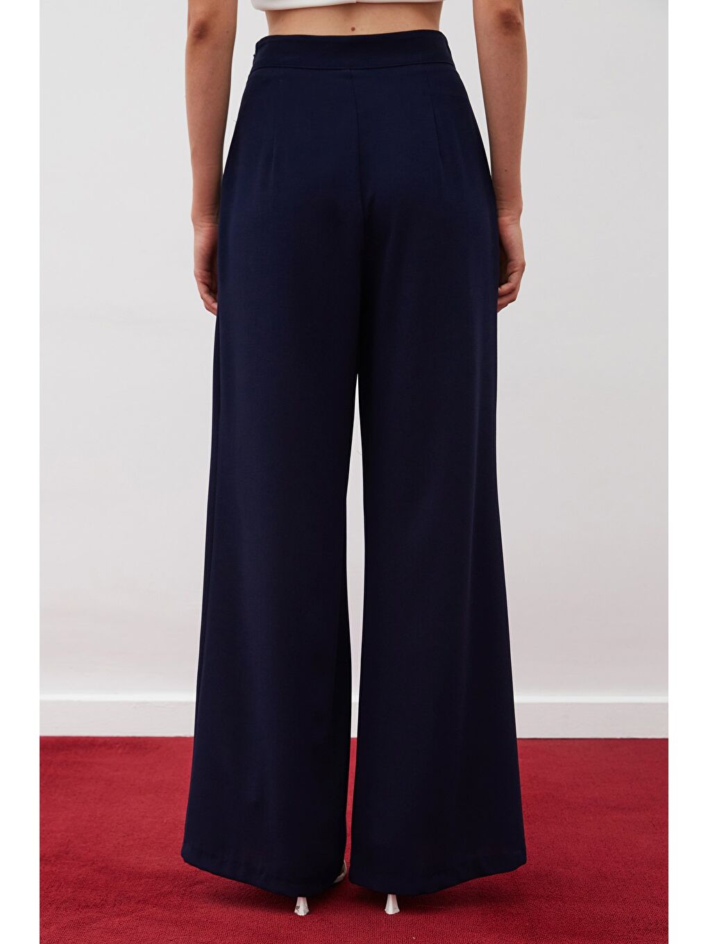 Salaş Krep Pantolon - Lacivert-7