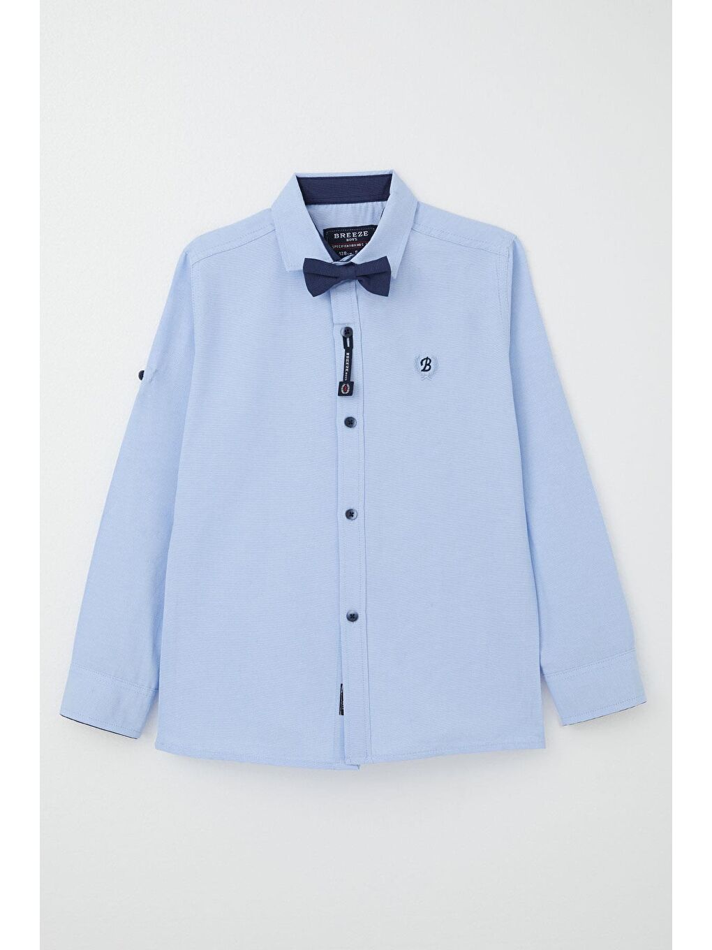 Erkek Çocuk Gömlek Papyonlu Açık Mavi (8-12 Yaş)-3