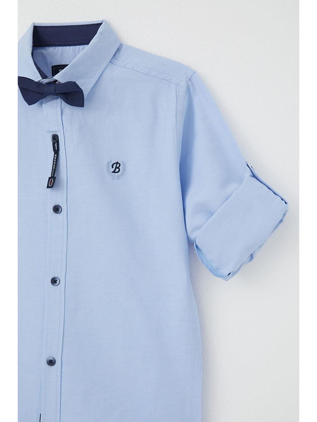 Erkek Çocuk Gömlek Papyonlu Açık Mavi (8-12 Yaş)-6