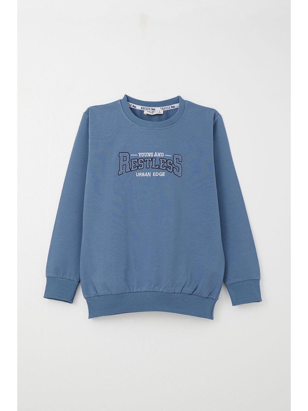 Erkek Çocuk Eşofman Takım Yazı Baskılı Cepli İndigo (5 Yaş)-4