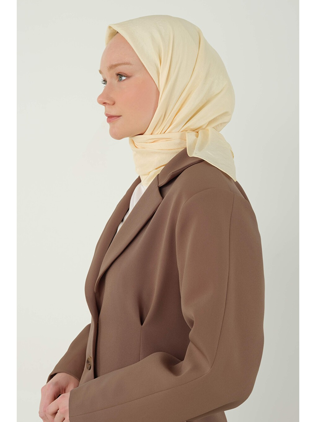 Bej Soft Kraş Eşarp Vanilya