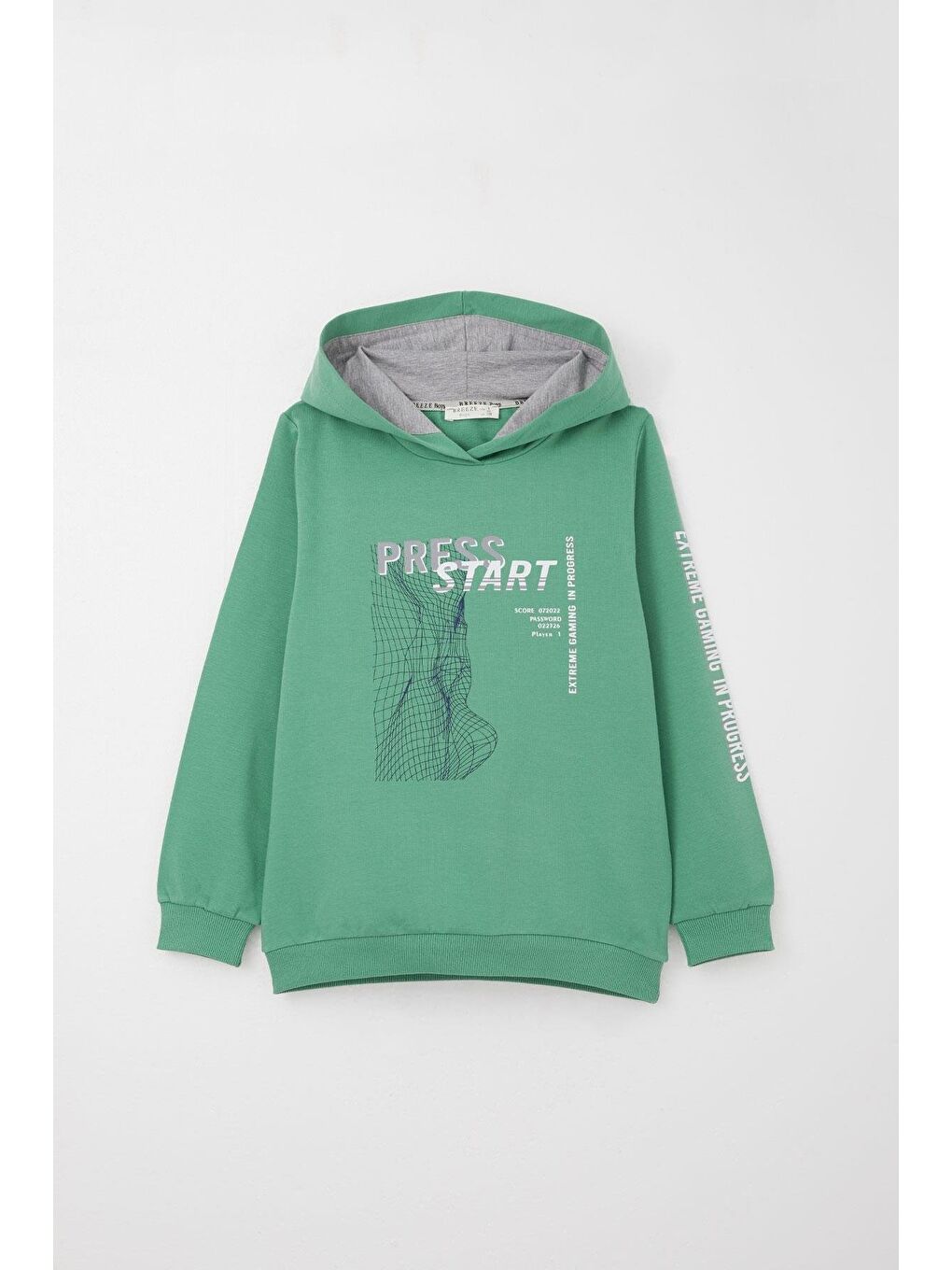 Erkek Çocuk Eşofman Takım Oyun Temalı Önden Cepli Mint Yeşili (5-9 Yaş)-4