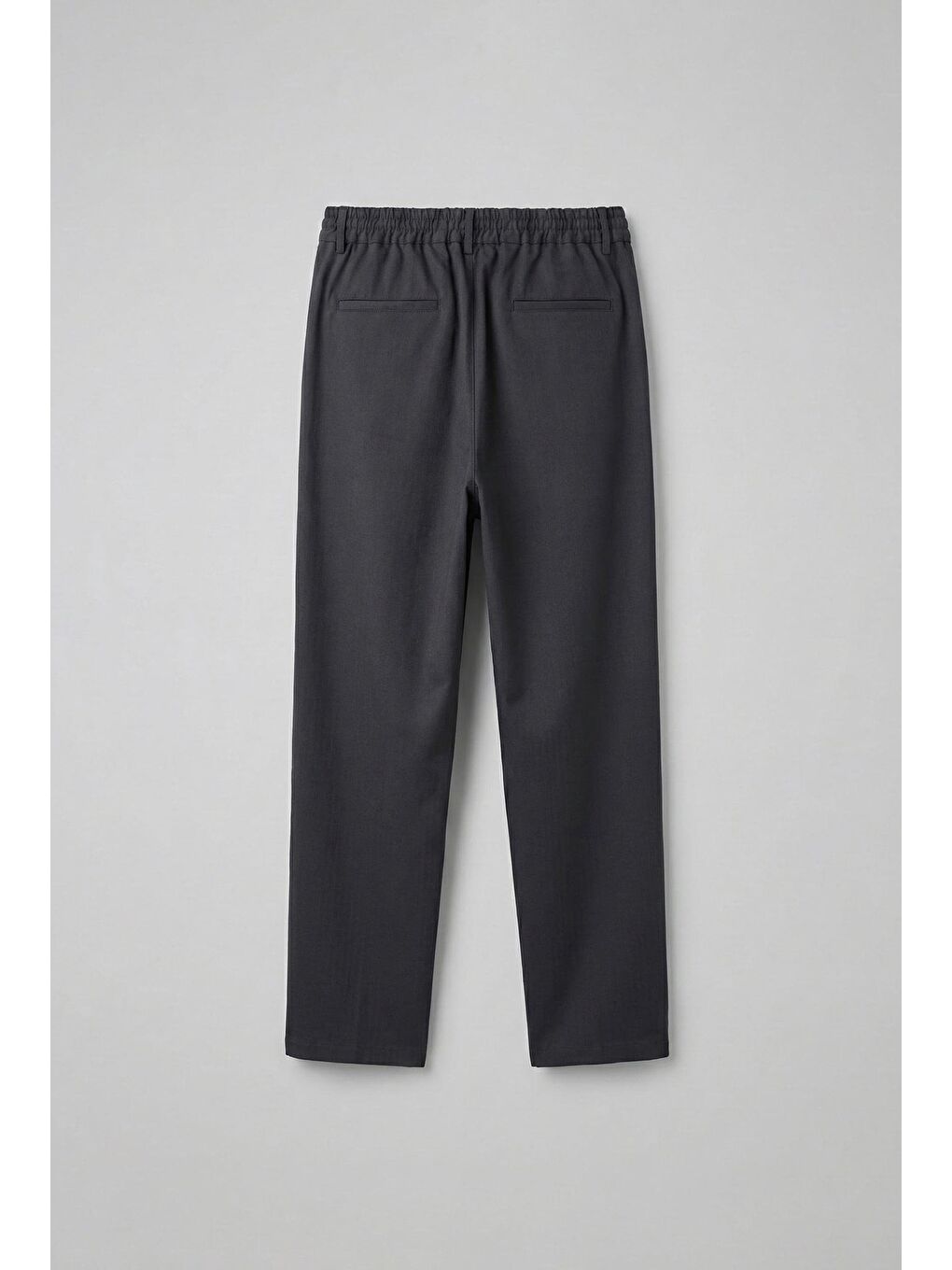 Erkek Beli Lastikli Desenli Baggy Pantolon Siyah-1