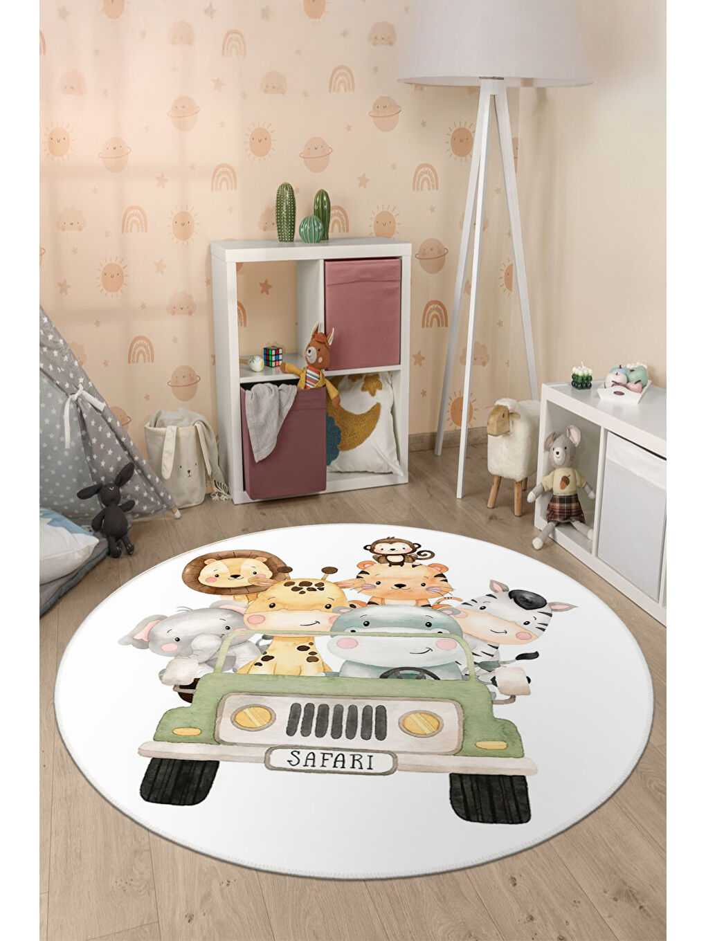 Karışık Dekoratif Özel Tasarım Modern Halı 180x180-2