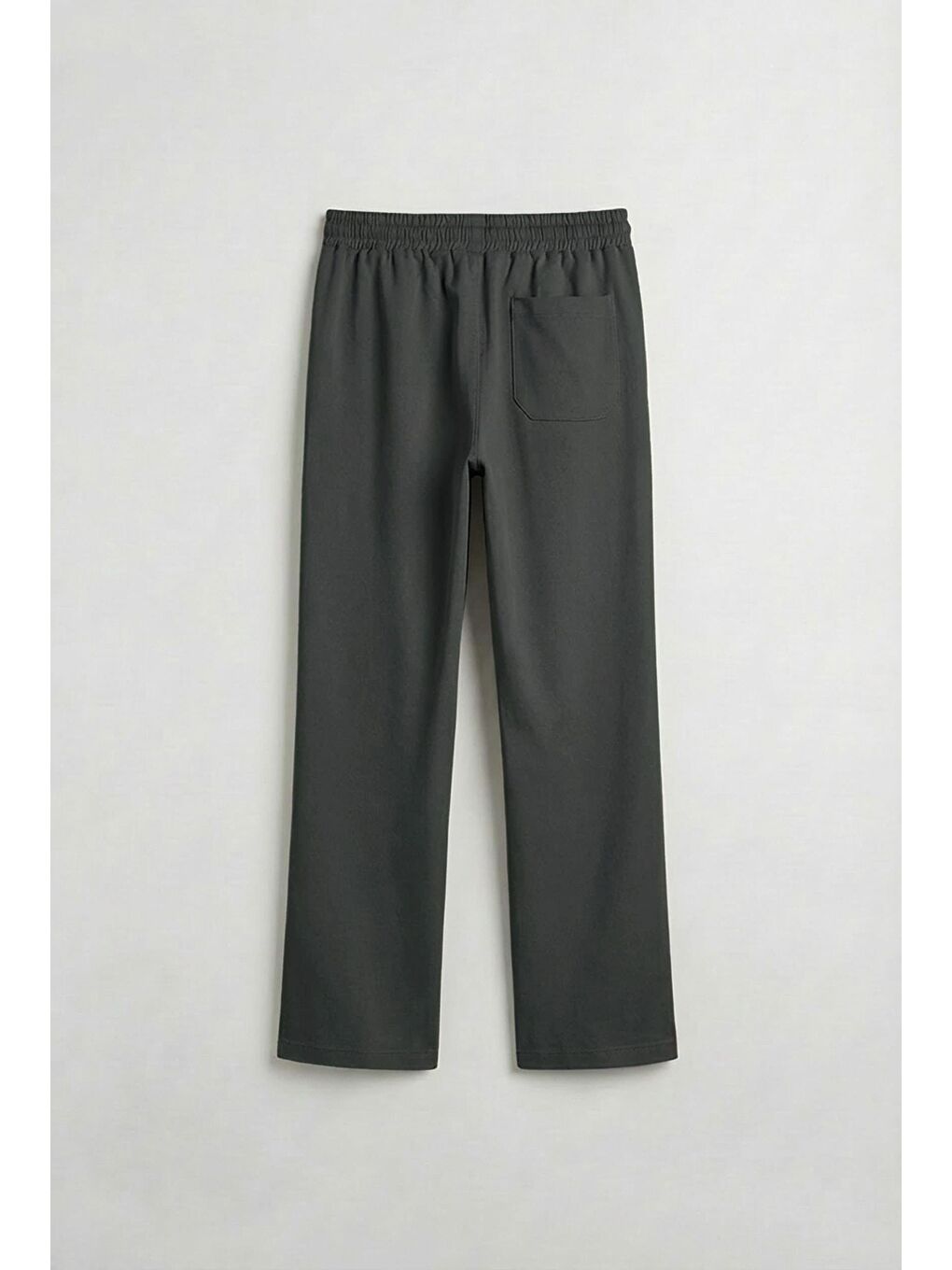 Gri Erkek Beli Lastikli Baggy Pantolon Füme-1