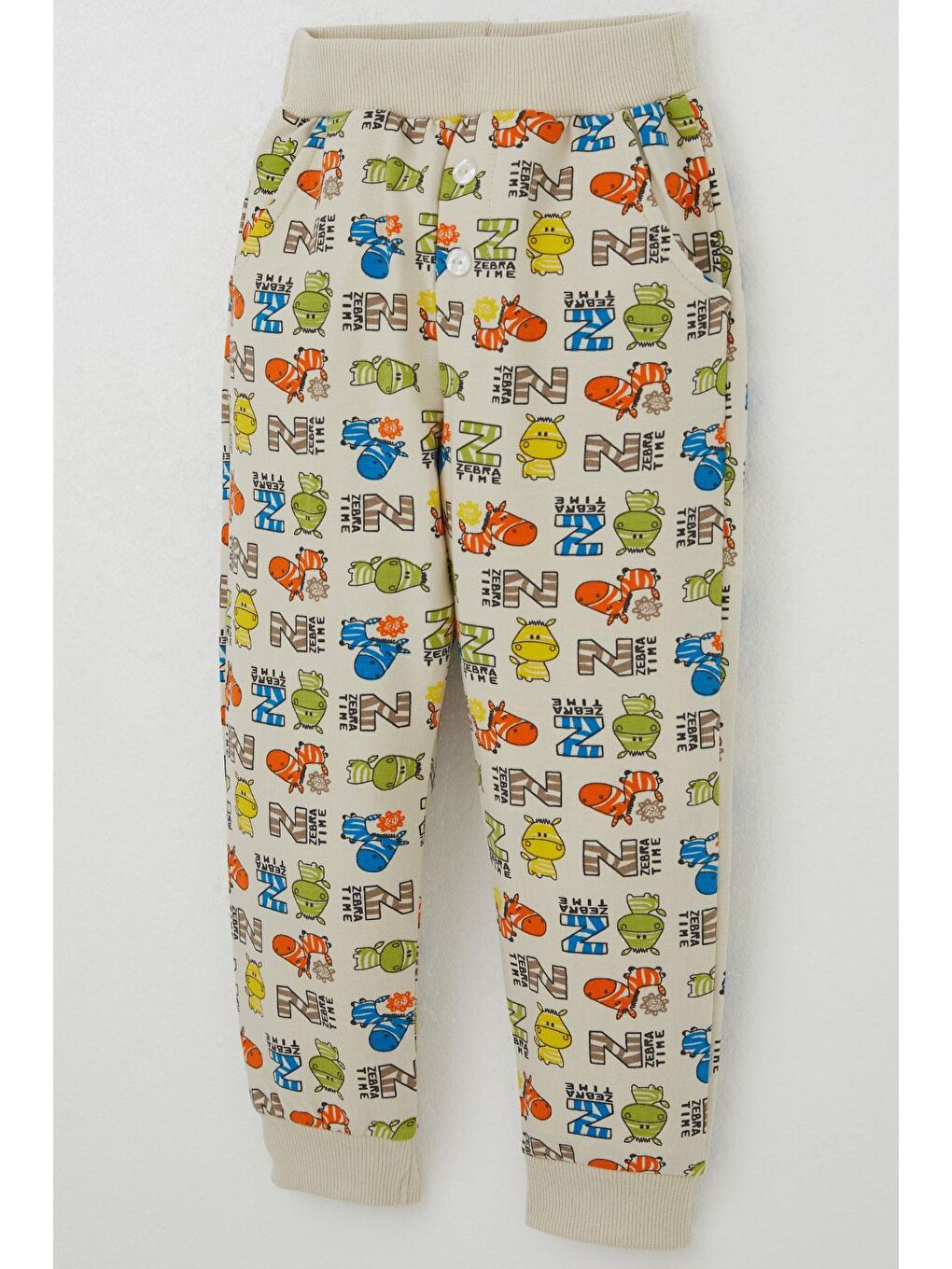 Ekru Erkek Çocuk Eşofman Takımı Zebra Macerası Krem (1.5-3 Yaş)-8