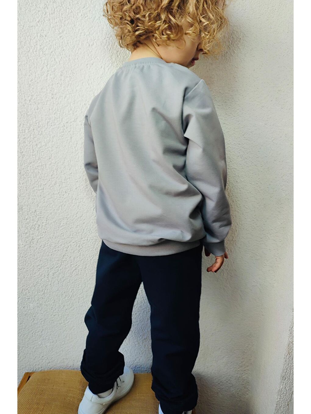 Erkek Çocuk Eşofman Takım Slogan Temalı Yazı Baskılı Gri (4 Yaş)-2