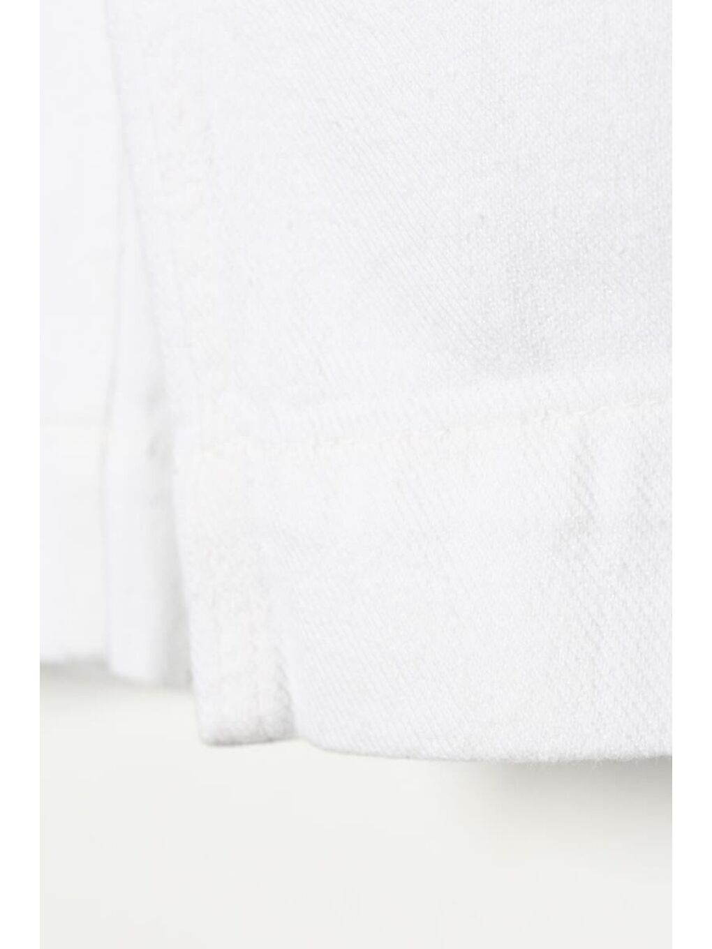 Beyaz-%100 Pamuk Yüksek Bel Bol Paça Pantolon-6