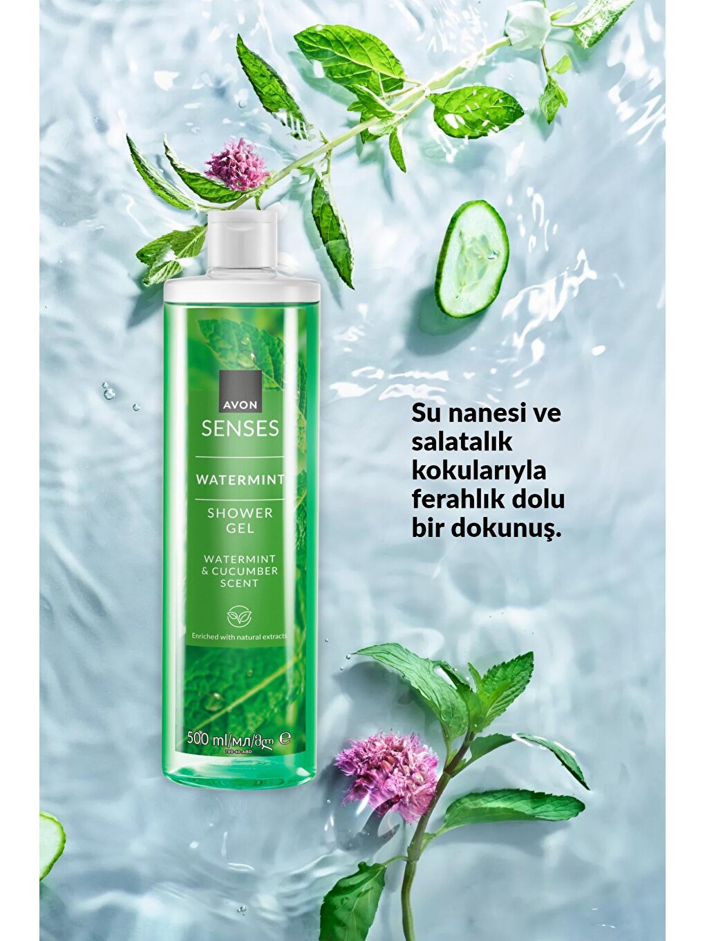 Senses Water Mint Nane ve Salatalık Kokulu Duş Jeli 500 Ml. İkili Set-2