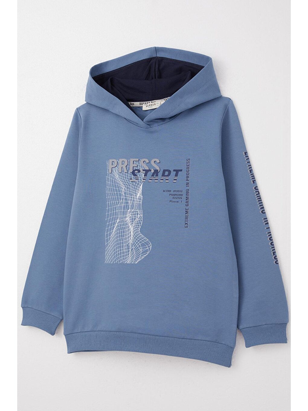 Erkek Çocuk Eşofman Takım Oyun Temalı Önden Cepli İndigo (8 Yaş)-8