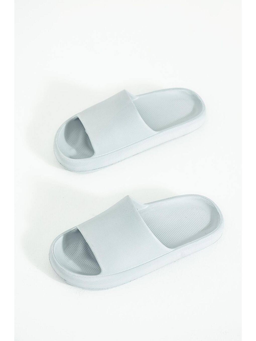 Gri Tek Bant Eva Comfort Taban Kadın Plaj Terliği 47-402-22-3