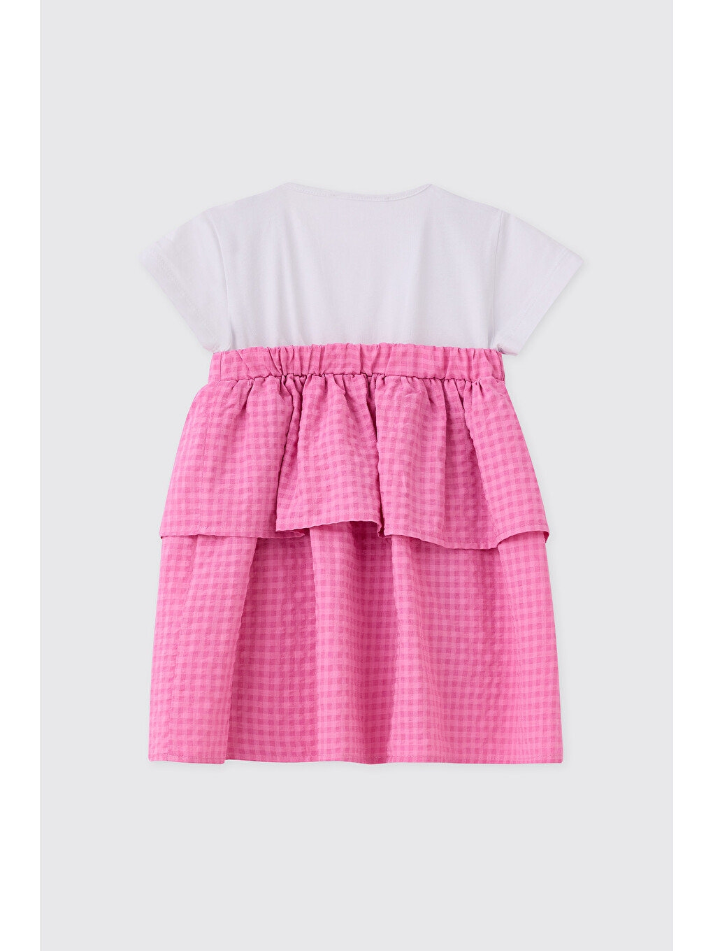 Kız Bebek Beyaz-pembe Elbise-1