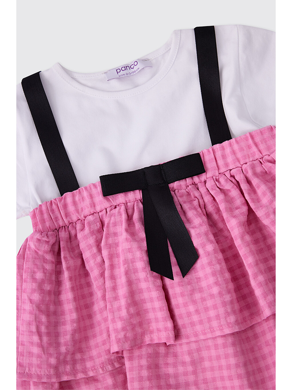 Kız Bebek Beyaz-pembe Elbise-2