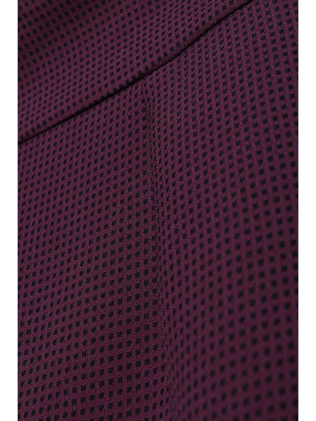 Mürdüm-Jakarlı Klasik Rahat Pantolon-3