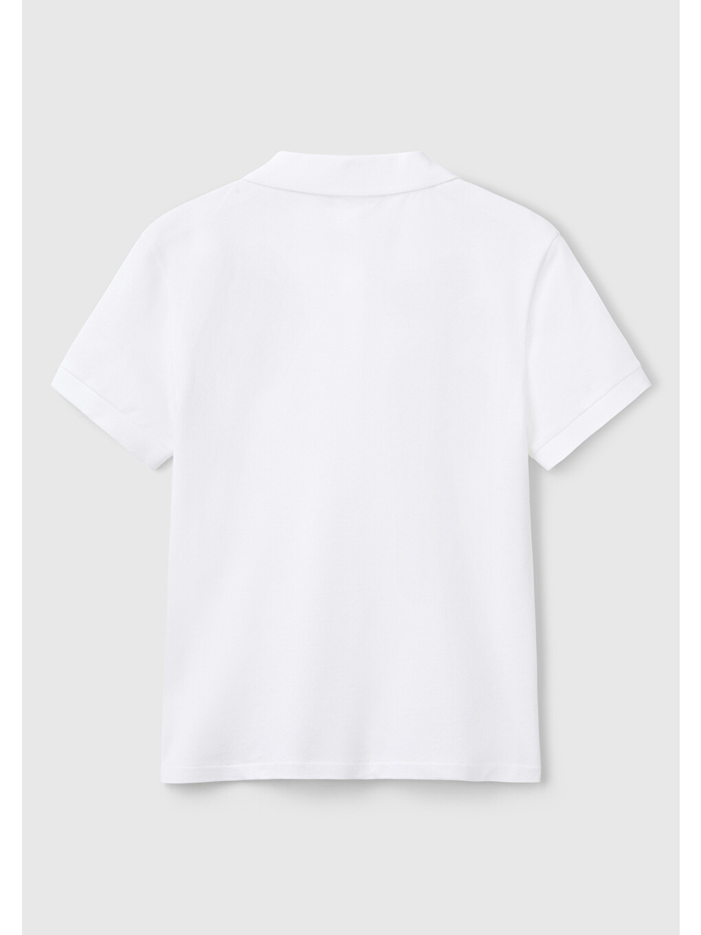 Kadın Beyaz Pamuk Karışımlı Sol Önü Logo Nakışlı Slim Fit Polo Tişört-3