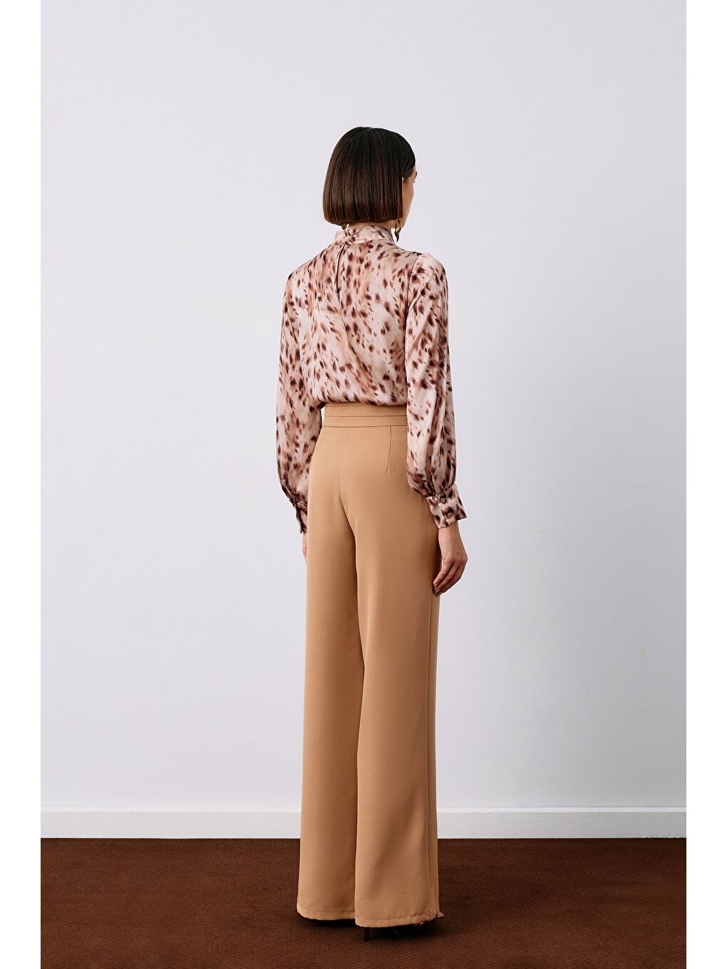 Kahverengi Bel Detaylı Cepli Pantolon - Camel-4