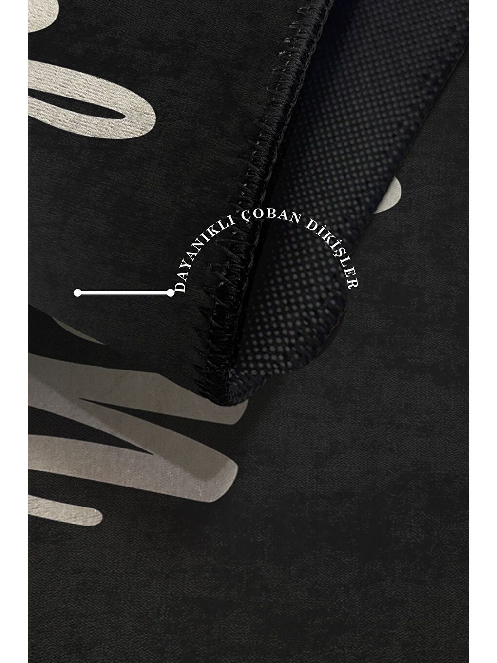 Bej Dekoratif Özel Tasarım Yıkanabilir İnce Kaymaz Tabanlı Modern Halı KECE FR44-3