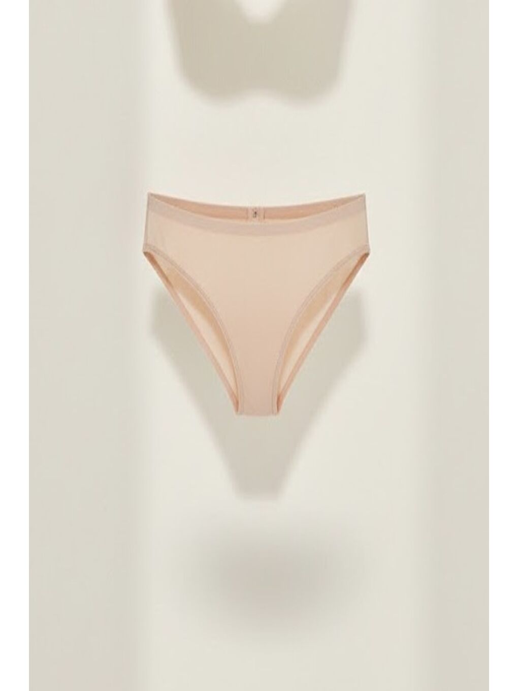 Bej C12802 Kadın Yapıştırma Lazer Kesim String Külot Vizon