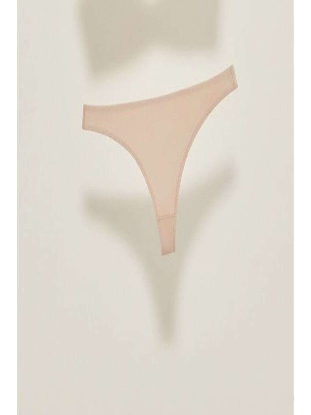 Bej C12802 Kadın Yapıştırma Lazer Kesim String Külot Vizon-1