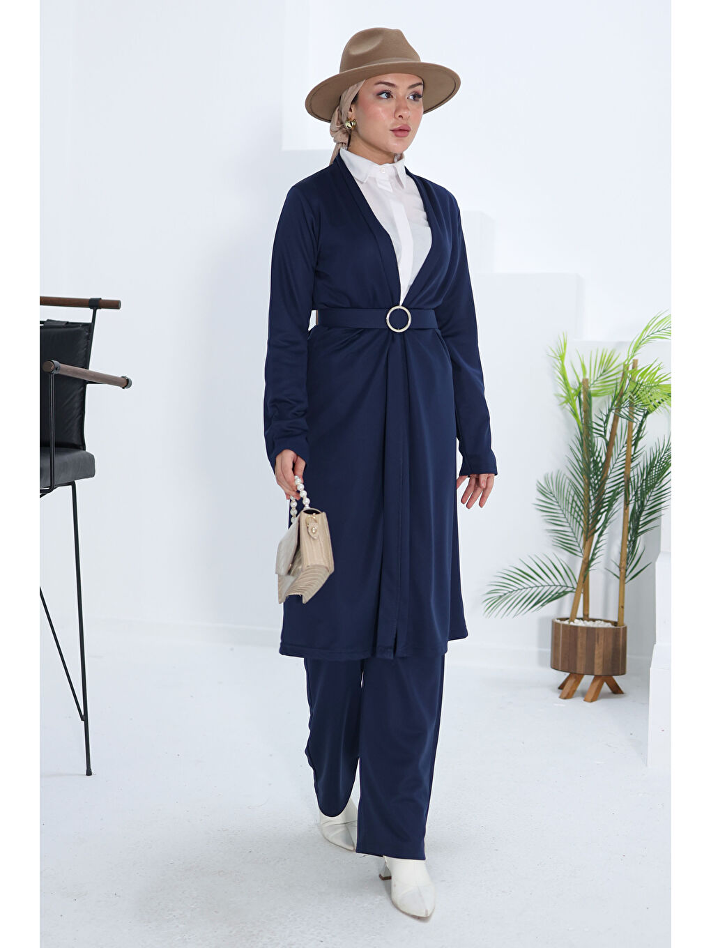 Hırka Pantolon İkili Takım Lacivert - 13197-3