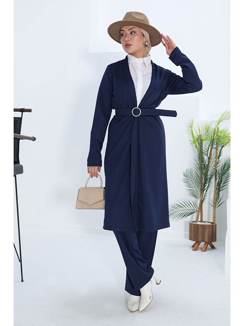 Hırka Pantolon İkili Takım Lacivert - 13197-4