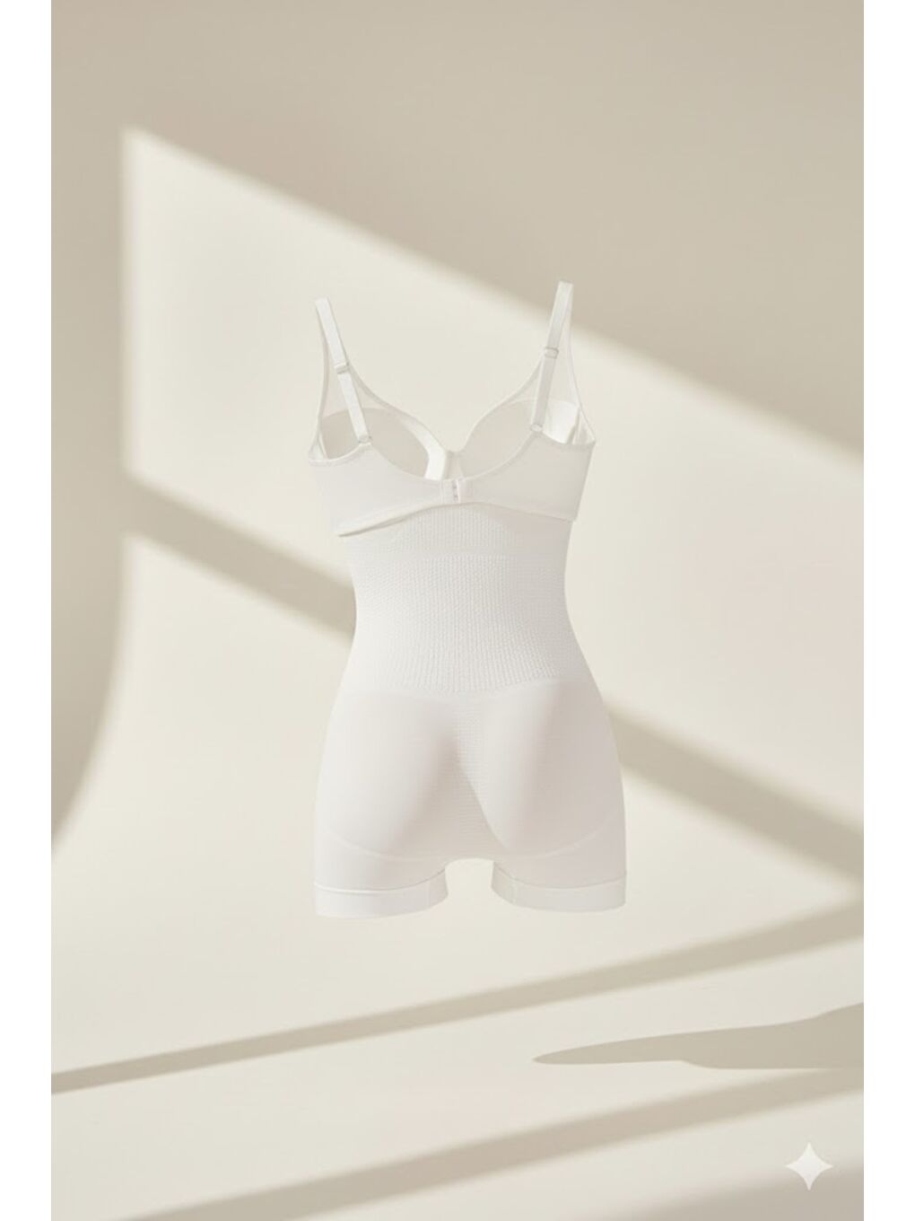 C12058 Göğsü Açık Paçalı Korse Beyaz-1