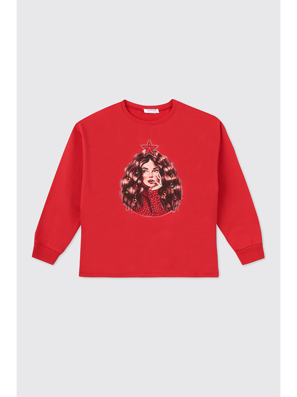 Kız Çocuk Kırmızı Sweatshirt