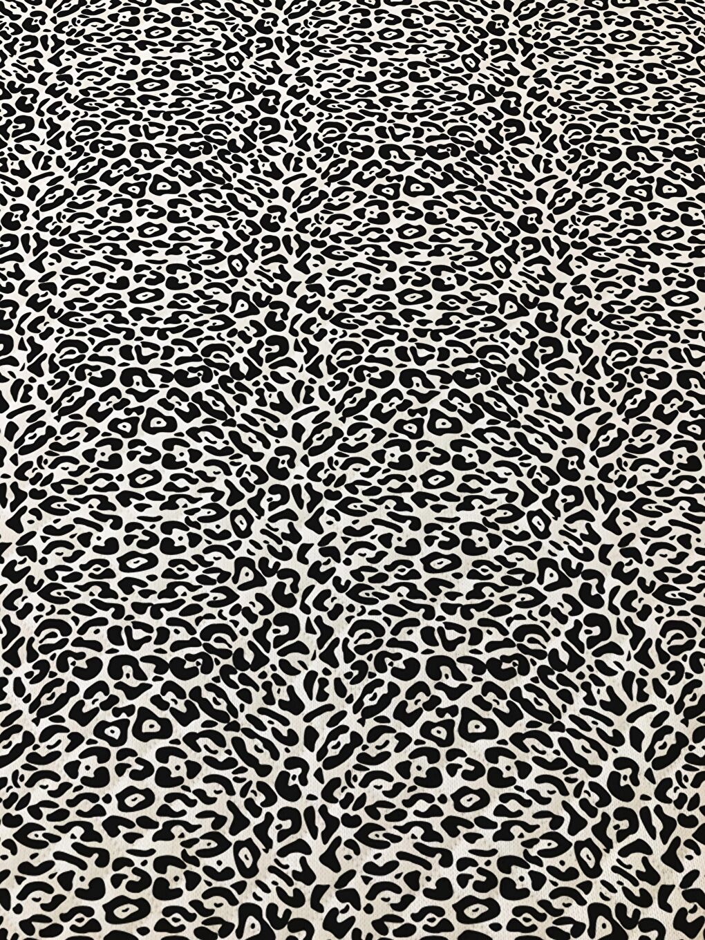 Karışık Leopar Desen Çift Kişilik Baskılı Pike (200x220 Cm) Siyah-1