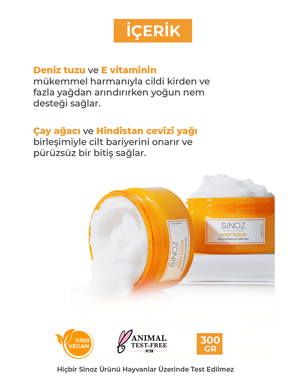 Body Scrub Besleyici Arındırıcı Nemlendirici Vücut Peelingi 300 gr-2