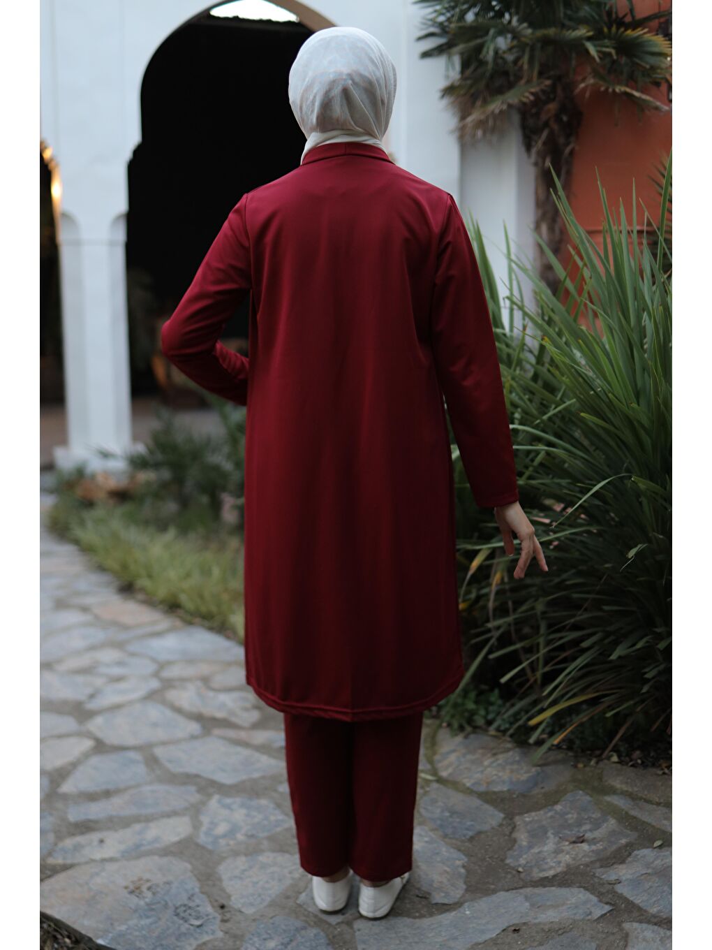 Hırka Pantolon İkili Takım Bordo - 13197-5