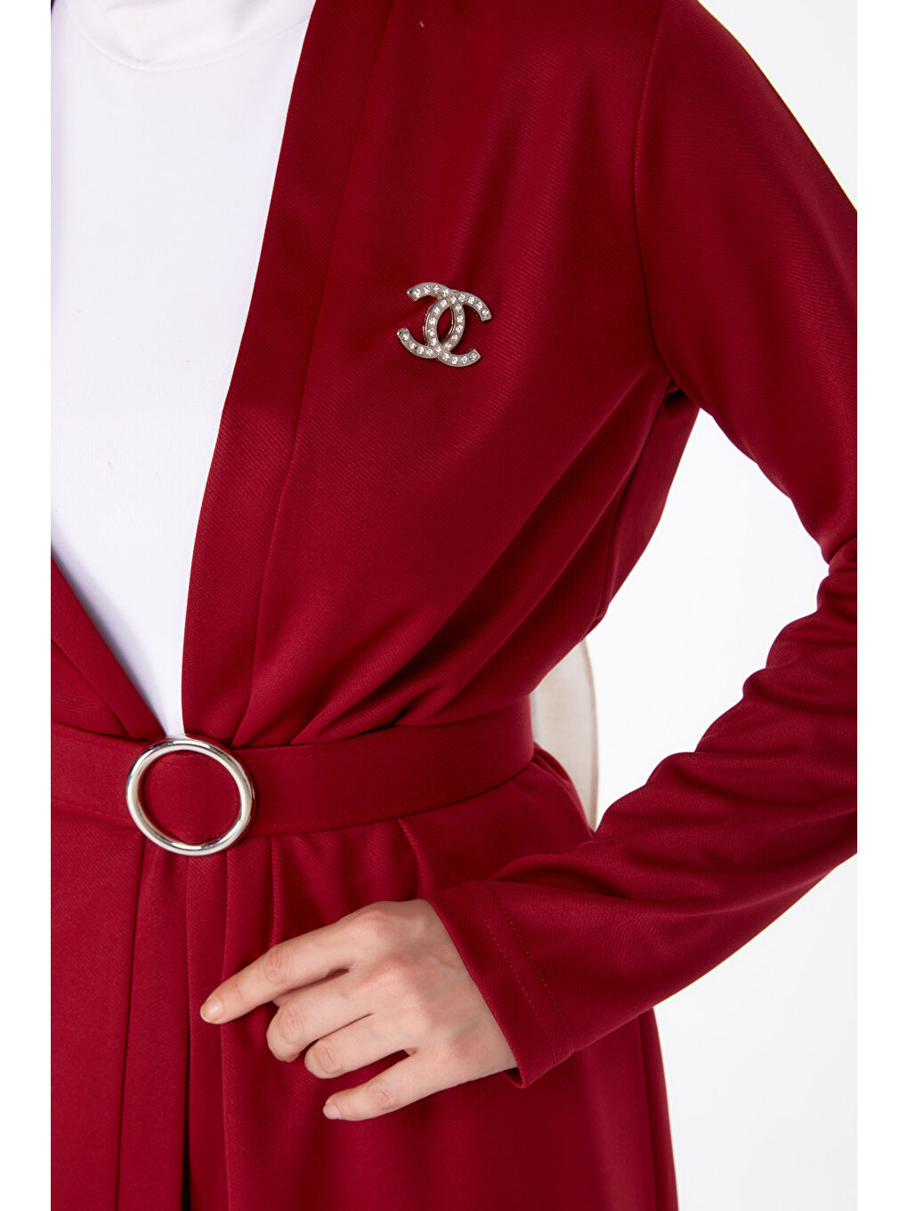 Hırka Pantolon İkili Takım Bordo - 13197-6