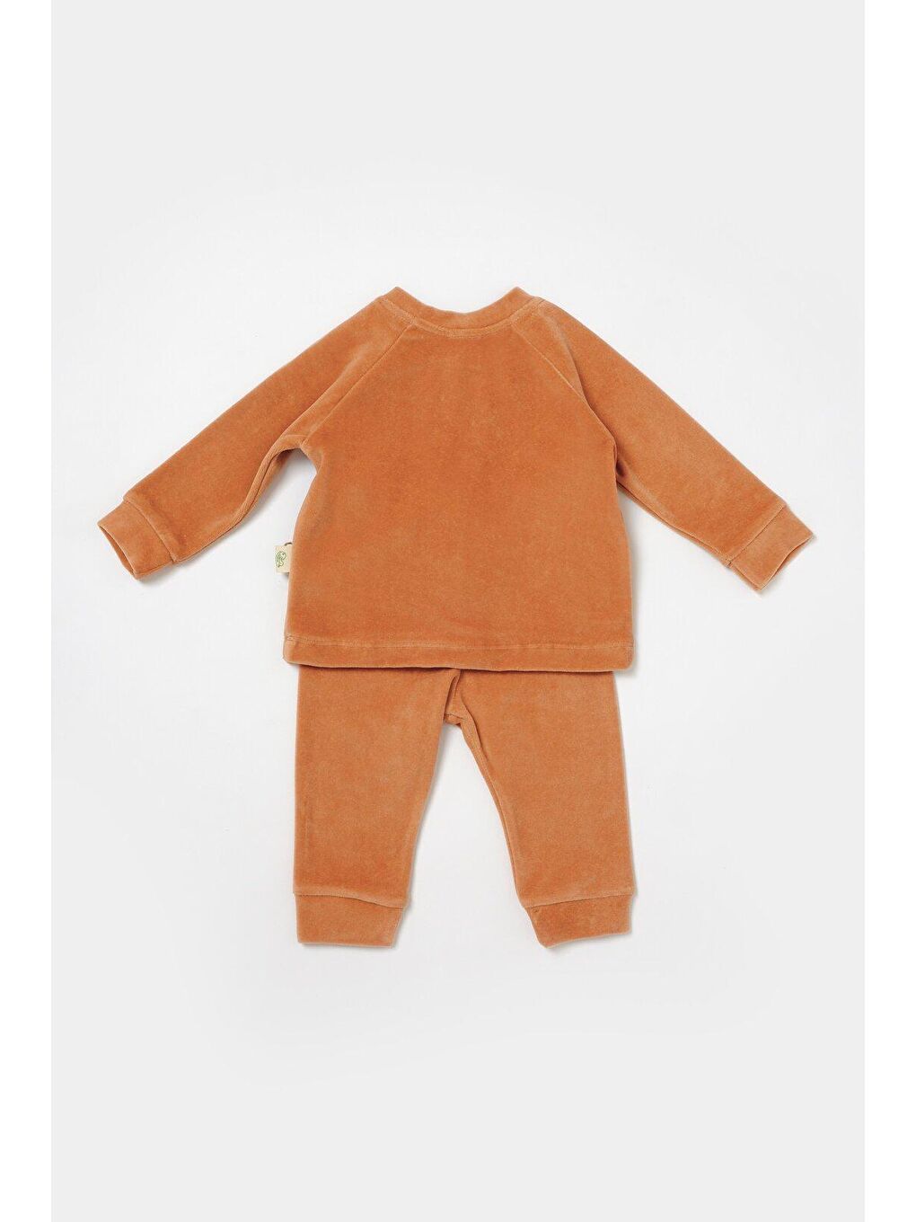 BabyCosy Organic  Kahverengi Kadife Alt & Üst Takım - 1