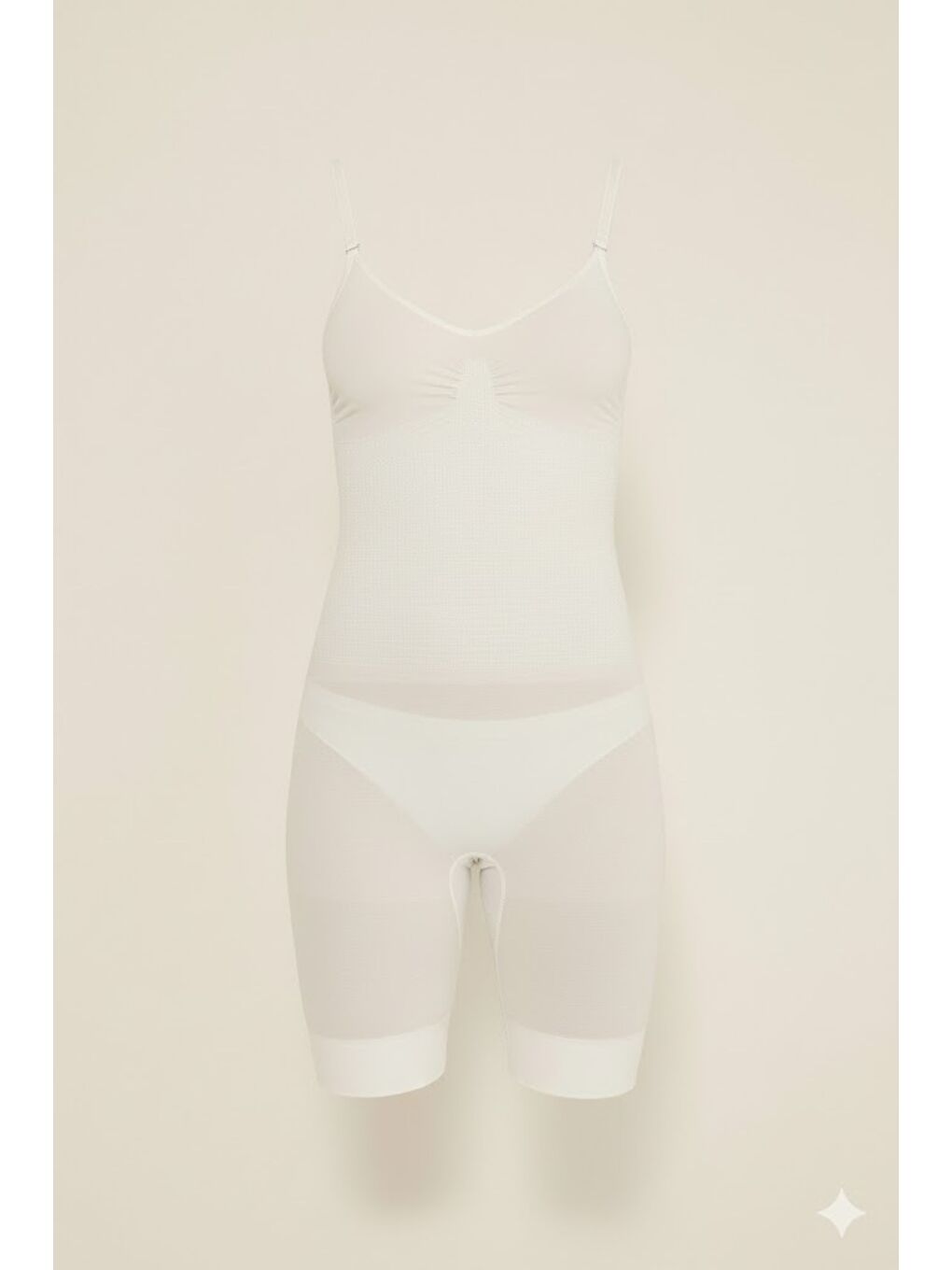 C12011 Kadın Body Boxer Korse Beyaz