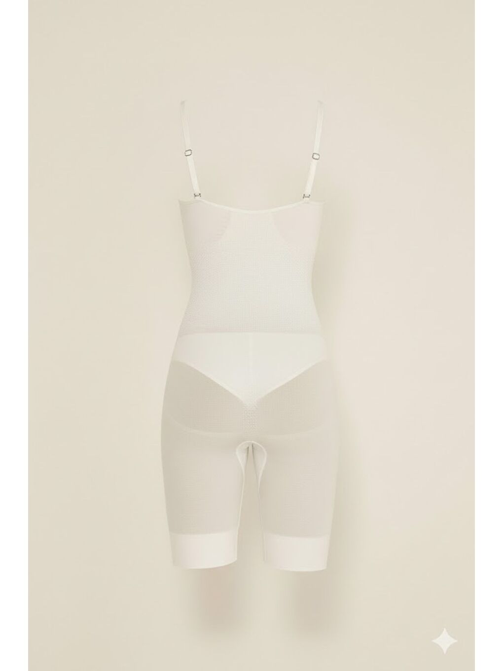 C12011 Kadın Body Boxer Korse Beyaz-1