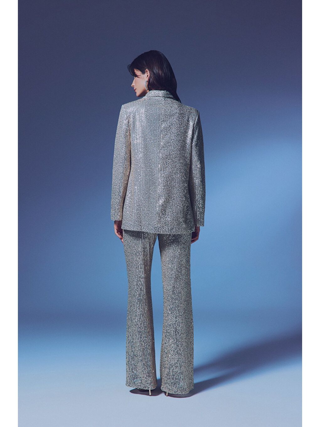 Payetli Salaş Ceket - Bej-7