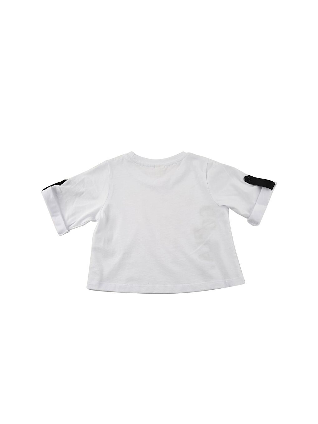 Kız Çocuk Go Play Baskılı Kolları Katlamalı Beyaz Tişört (4-12yaş)-3