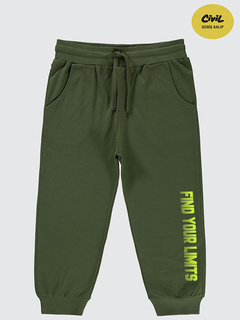 Boys Erkek Çocuk Eşofman Altı 10-13 Yaş Koyu Haki