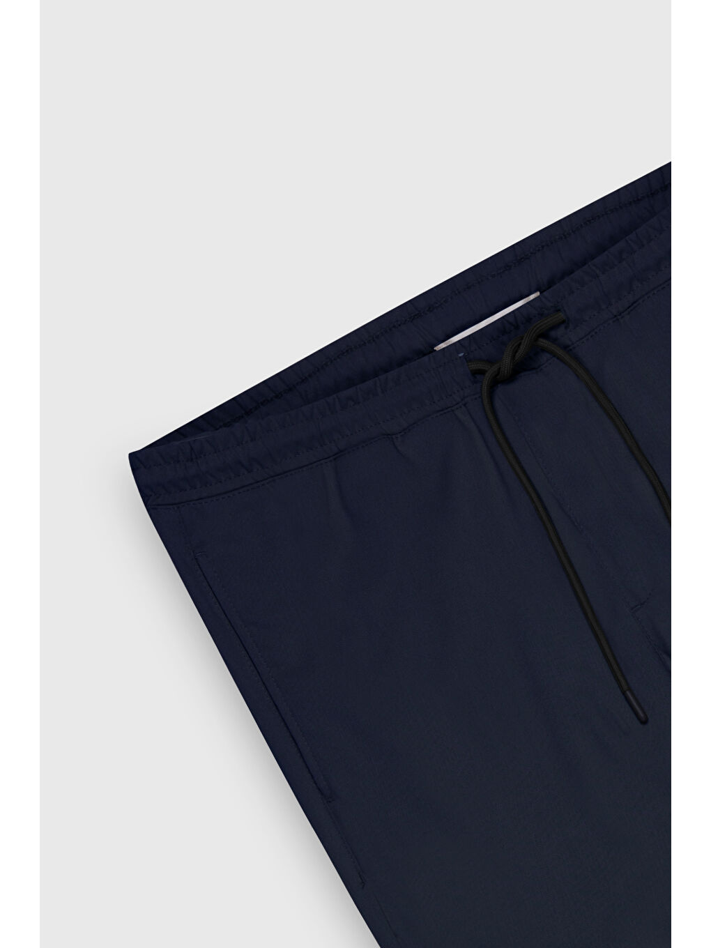 Erkek Lacivert Slim Fit Rahat Kesim Beli Bağlamalı Yan Cepli Jogger Pantolon-9