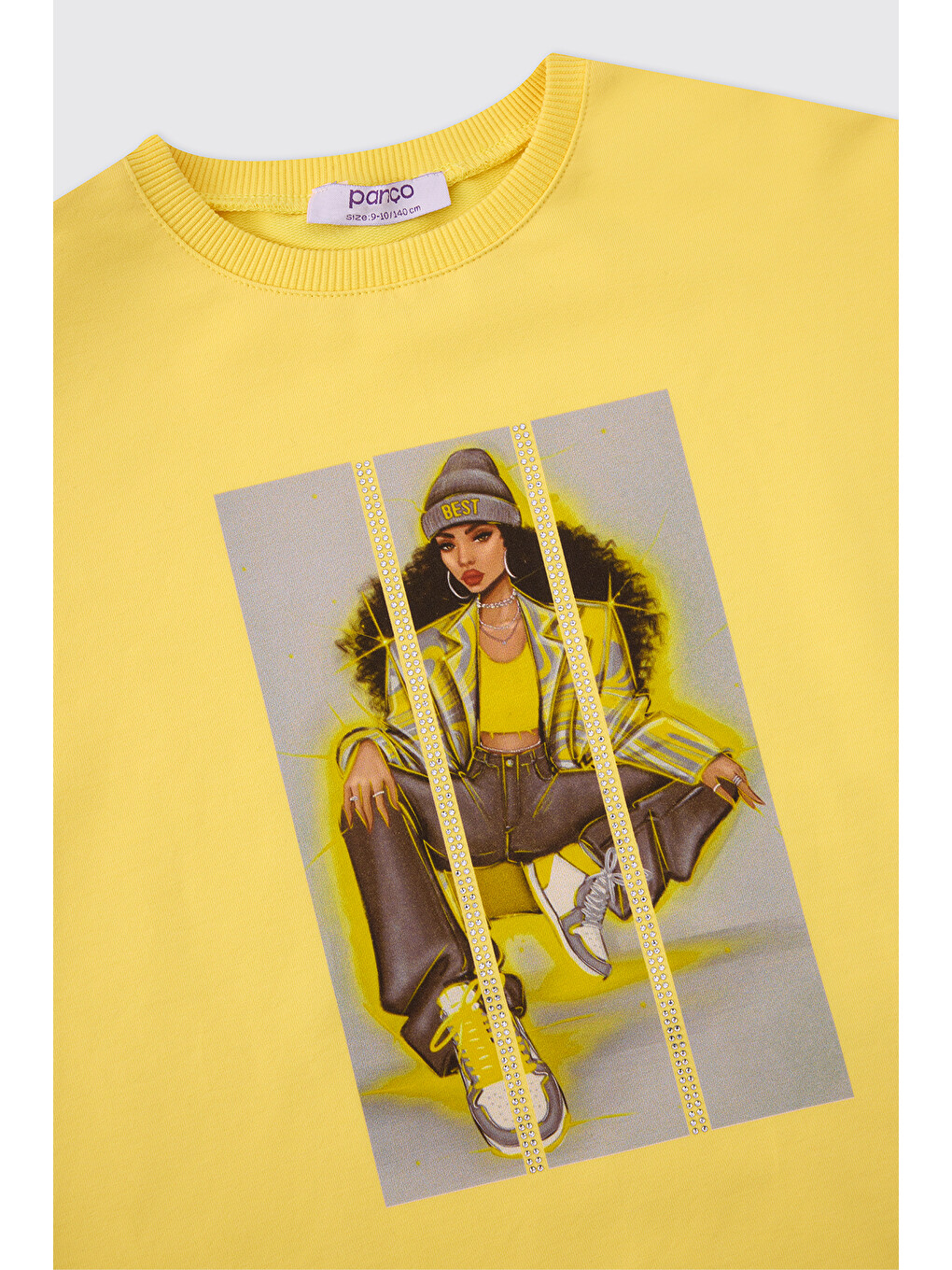 Kız Çocuk Sarı Sweatshirt-2