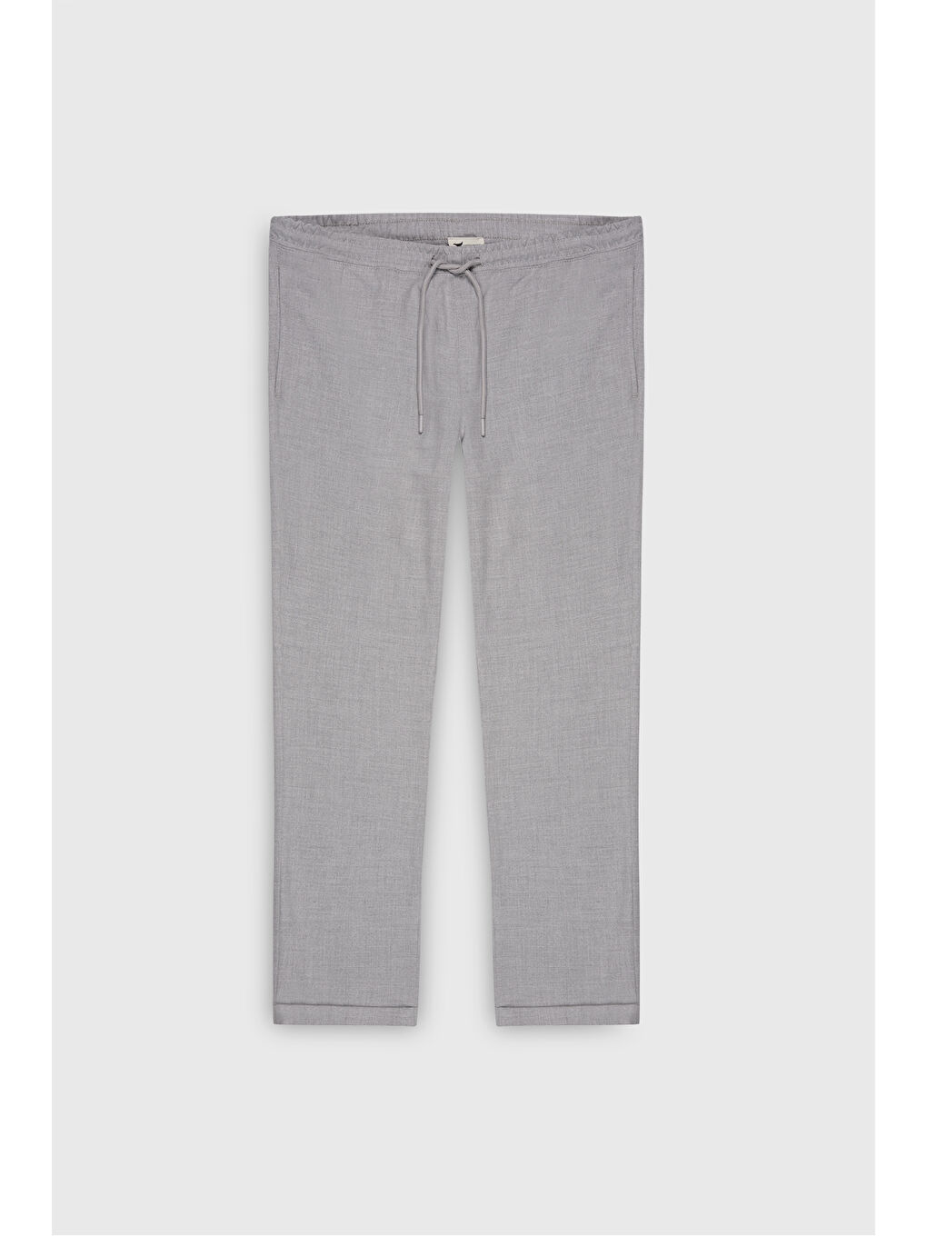Erkek Gri Slim Fit Rahat Kesim Beli Bağlamalı Yan Cepli Jogger Pantolon-8