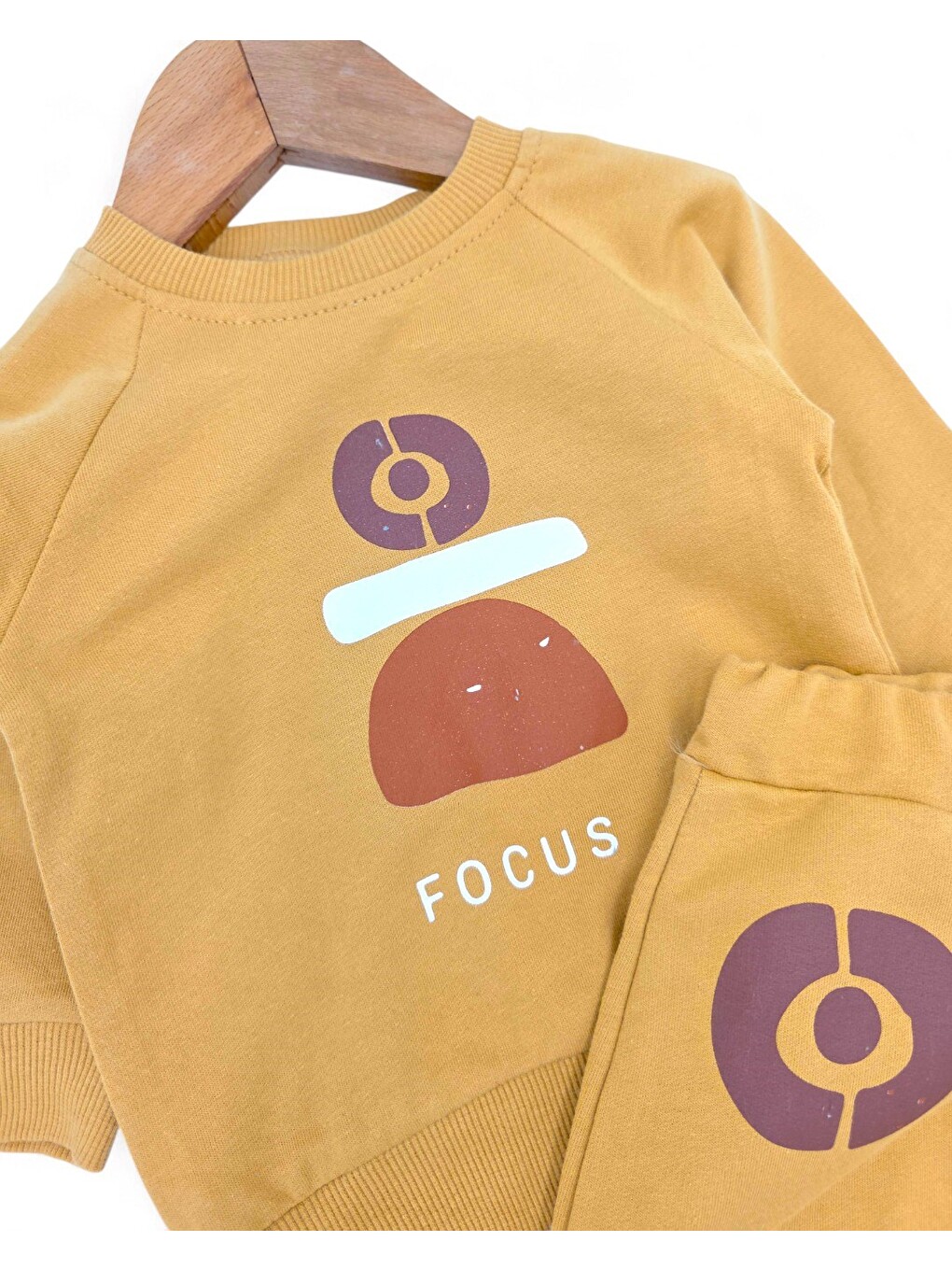 Sarı Erkek Bebek Mevsimlik Focus Baskılı Takım-3